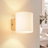 Lindby - LED wandlamp - 1licht - glas, metaal - H: 9.5 cm - G9 - wit, chroom - Inclusief lichtbron