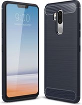 Mobigear Brushed TPU Backcover Hoesje - Geschikt voor LG G7 ThinQ - Blauw