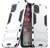 Apple iPhone 11 Pro Max Hoesje - Mobigear - Armor Stand Serie - Hard Kunststof Backcover - Wit - Hoesje Geschikt Voor Apple iPhone 11 Pro Max