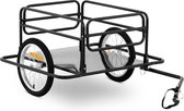 Uniprodo Fietskar - 50 kg - spaakreflectoren - zeil
