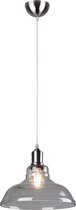 LED Hanglamp - Trinon Aldin - E27 Fitting - Rond - Mat Nikkel - Aluminium