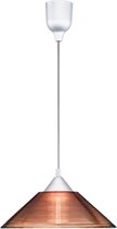 LED Hanglamp - Hangverlichting - Trinon Dikon - E27 Fitting - Rond - Aluminium Oranje - Kunststof