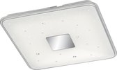 LED Plafondlamp - Trinon Rikon - 30W - Aanpasbare Kleur - Dimbaar - Afstandsbediening - Sterlicht - Vierkant - Mat Wit - Kunststof