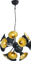 LED Hanglamp - Hangverlichting - Trinon Mackon - E14 Fitting - Rond - Mat Zwart - Aluminium