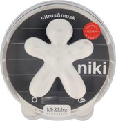 Mr&Mrs Fragrance Niki Luchtverfrisser - Voor Auto - Met Refill Citrus & Musk