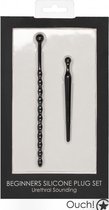 Beginners Silicone Plug Set - Black - Urethral Toys