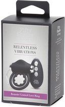 Relentless Vibrations Remote Control Love Ring - Black/Silver - Cock Rings