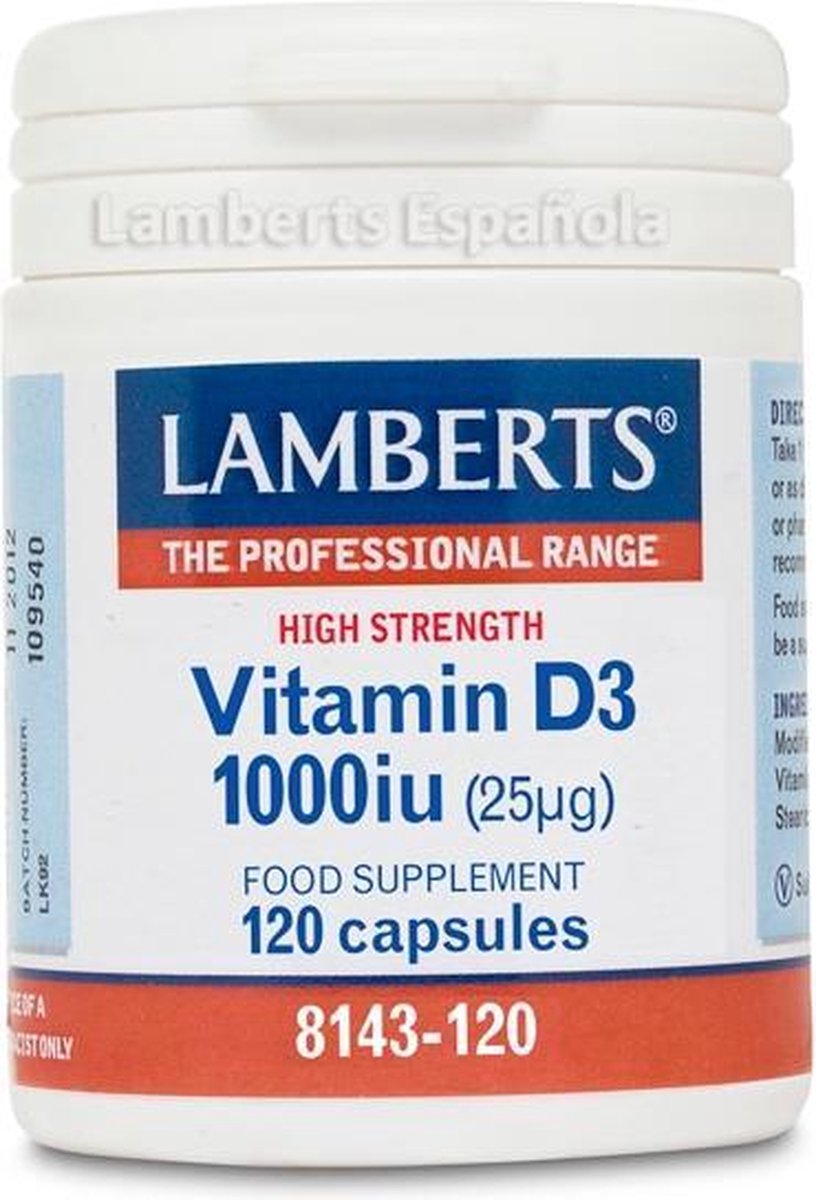 Lamberts Vitamina D3 1000 Ui (25µg) 120 Capsulas