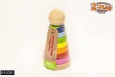 2-Play Ringpiramyde hout 8x15 cm
