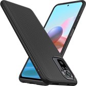 Texture TPU hoesje voor Xiaomi Redmi Note 10 4G / Note 10S - zwart
