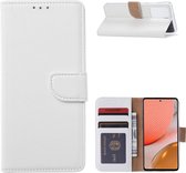 Hoesje Geschikt Voor Samsung Galaxy A72 hoesje bookcase Wit - Hoesje Geschikt Voor Samsung Galaxy A72 5G portemonnee book case hoes cover