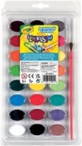 Crayola - Wasbare Waterverf met Penseel voor Kinderen - 24 Kleuren