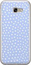 Samsung Galaxy A5 2017 siliconen hoesje - Paars lila stippen - Soft Case Telefoonhoesje - Paars - Gestipt