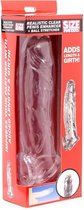 Realistic Clear Penis Enhancer and Ball Stretcher - Transparent - Sleeves