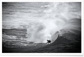 JUNIQE - Poster Indonesia Surf -20x30 /Wit & Zwart