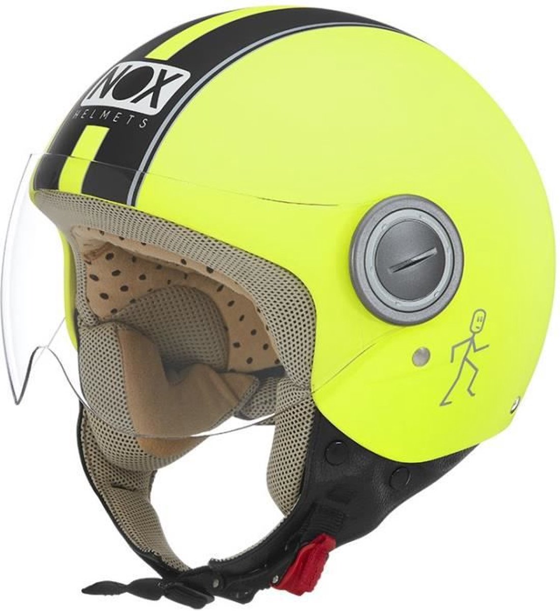 NOX Jet Helm N210 Geel Fluo Zwart