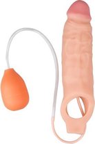 Realistische spuitende penissleeve - Toys voor heren - Penissleeve's - Beige - Discreet verpakt en bezorgd