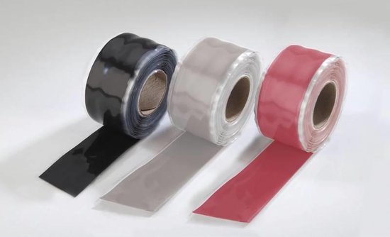 Boren Amuseren lezer Siliconen tape zwart, 25 mm breed, 3m lang | bol.com