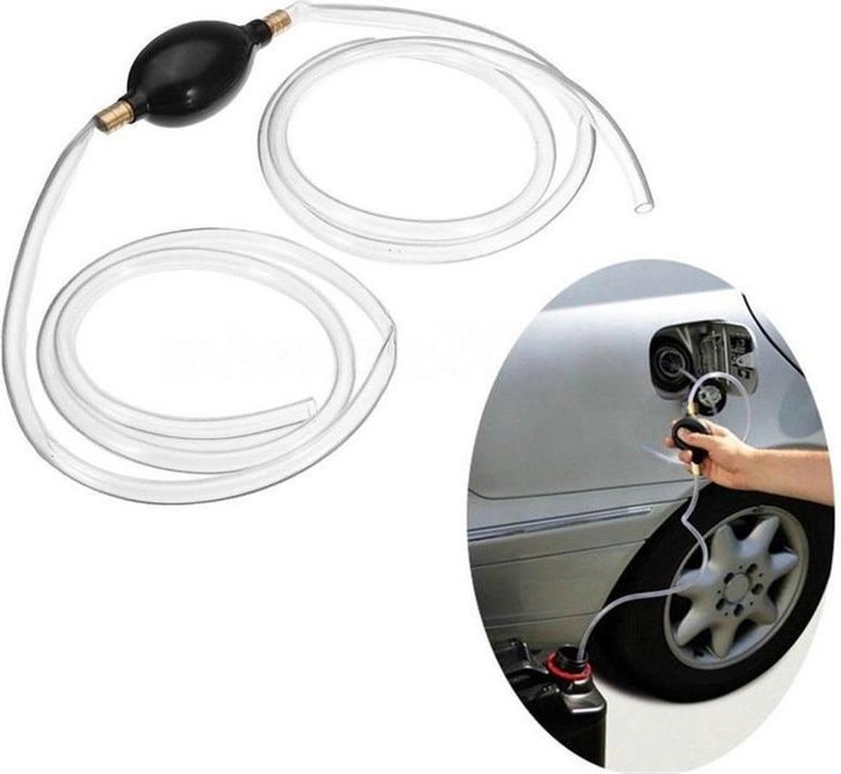 Brandstof primer hand sifon pomp gas benzine diesel vloeistof water overdracht slang auto-onderdelen - [As Seen on Image]
