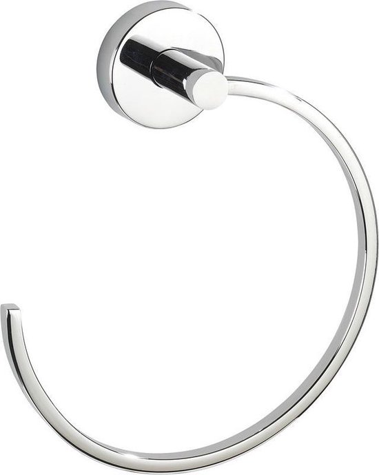 Wenko Handdoekring Capri 21,5 X 18,5 Cm Zink Zilver
