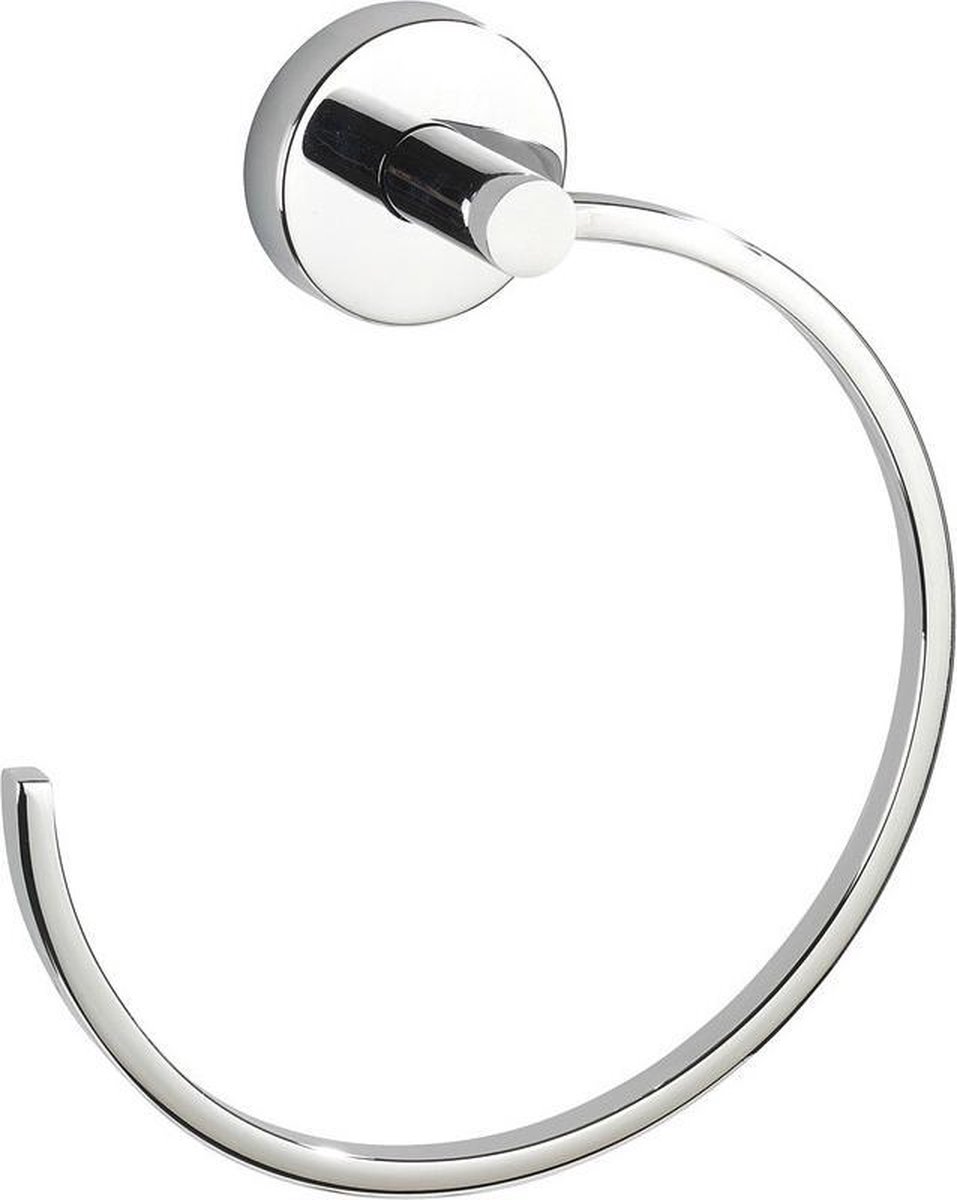 Wenko Handdoekring Capri 21,5 X 18,5 Cm Zink Zilver