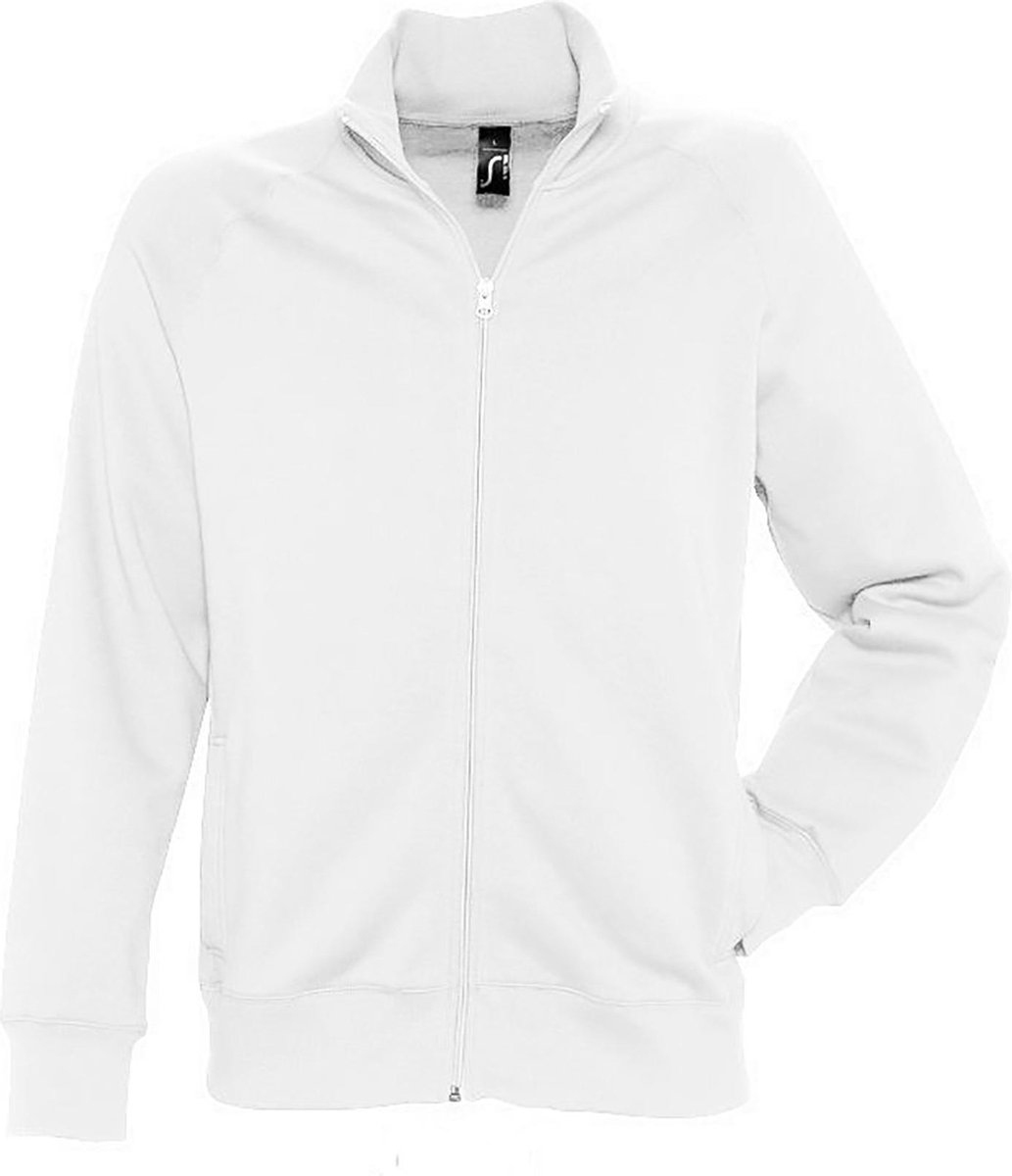 SOLS Heren Sundae Full Zip Sweat Jacket (Wit)