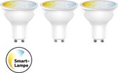 Smart LED tint 3-pack GU10 5,5W 2700K-6500K white