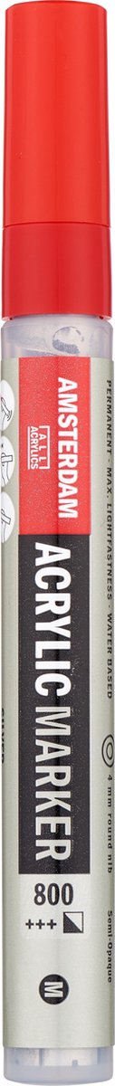 Amsterdam Markers 4 mm Zilver 800