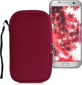 kwmobile Tasje voor smartphones M - 5,5" - Insteekhoesje van neopreen in rood - Maat: 15,2 x 8,3 cm