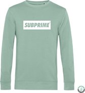 Subprime - Heren Sweaters Sweater Block Mint - Groen - Maat L