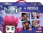 100% Wolf - 4 puzzels - 36 / 49 / 64 / 100 stukken