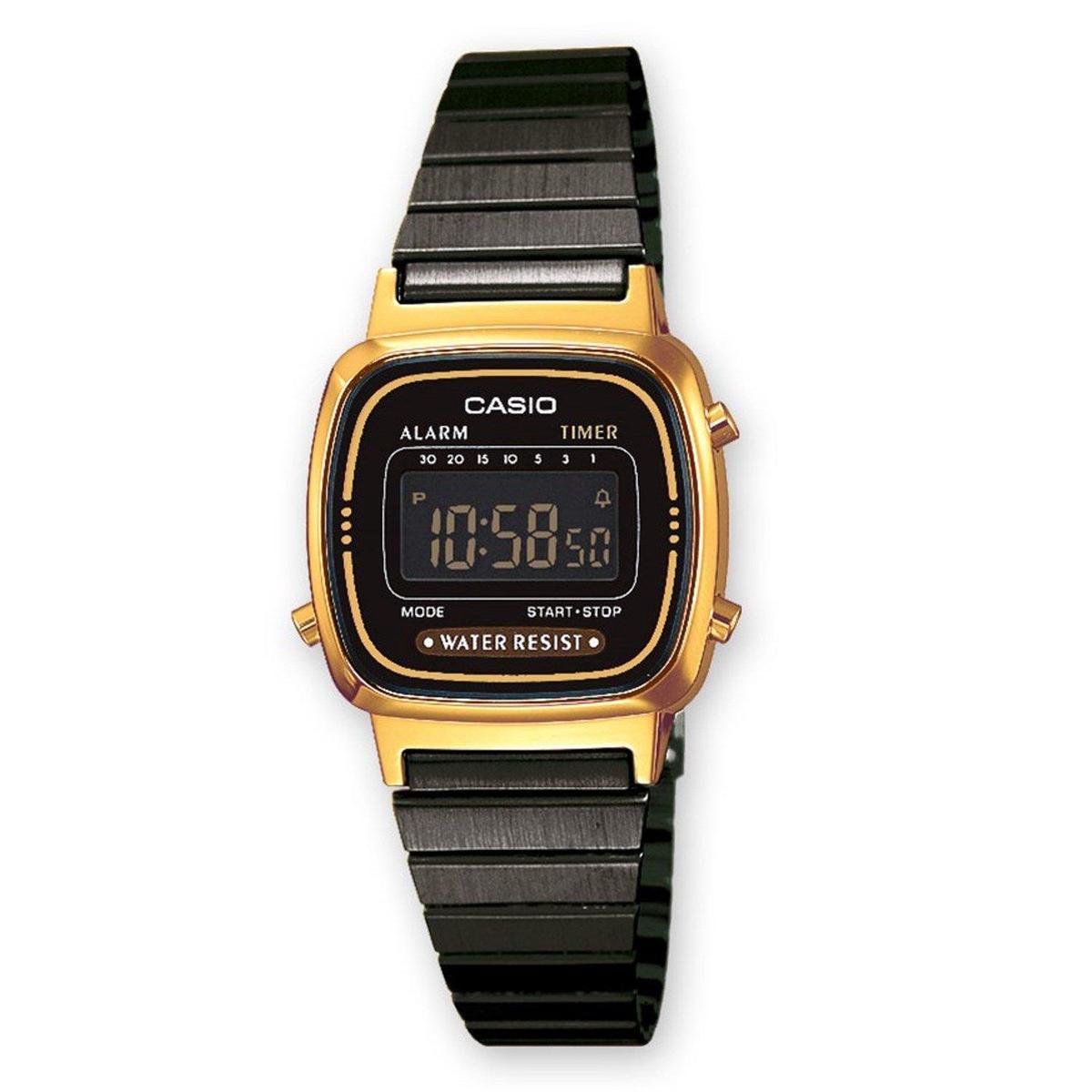 Casio LA670WEGB-1BEF - Horloge - Staal - Zwart - 25 mm