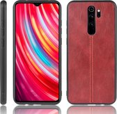 Voor Xiaomi Redmi Note 8 Pro schokbestendig naaien koe patroon huid PC + PU + TPU Case (rood)