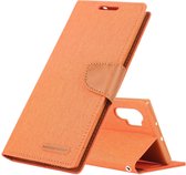 GOOSPERY JELLY RICH DAGBOEK Horizontale Flip PU lederen tas met kaartsleuven & portemonnee en houder voor Galaxy Note 10+ (oranje)