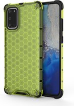 Voor Galaxy S20 + schokbestendig Honeycomb PC + TPU beschermhoes (groen)