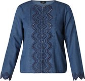 YEST Gioia Blouse - Mid Blue Denim - maat 44