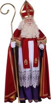 Witbaard Mantel Sint Fluweel Rood/goud One-size