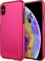 MERCURY GOOSPERY JELLY Serie Shockproof Soft TPU Case voor iPhone XS Max (Magenta)