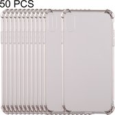 50 stuks 0.75mm Dropproof transparant TPU Case voor iPhone XR (bruin)