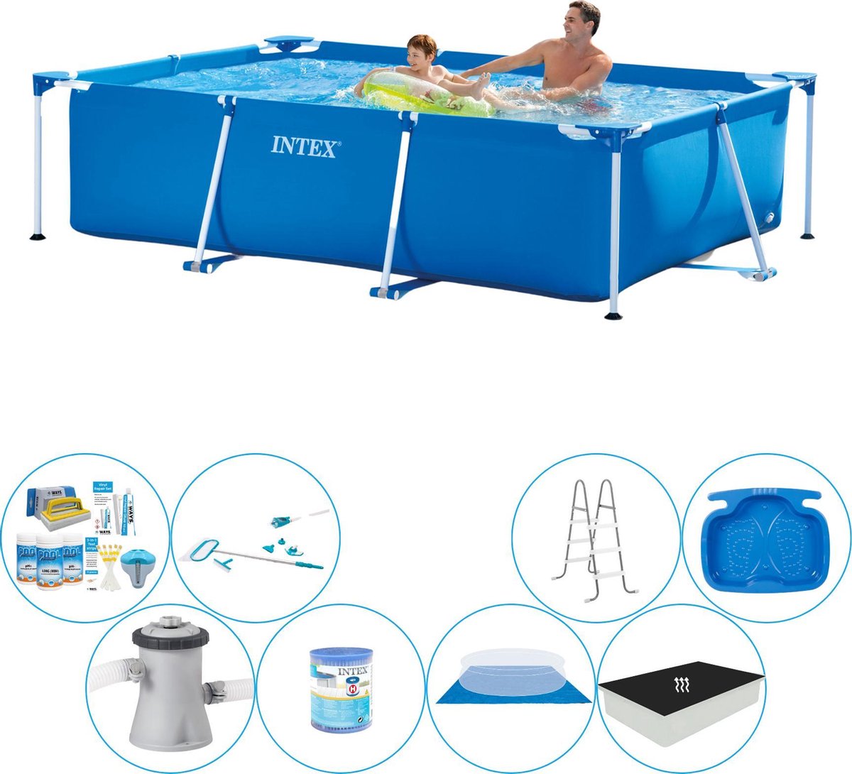 Frame Pool Rechthoekig 260x160x65 cm - Deluxe Zwembad Deal