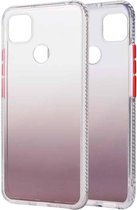 Voor Geschikt voor Xiaomi Redmi 9C Gradient Shockproof TPU Case met afneembare knoppen (bruin)