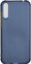 Voor Huawei Honor 20 Lite Kleurknop Doorschijnend Frosted TPU Vierhoekig Airbag Schokbestendig Hoesje (Marineblauw)