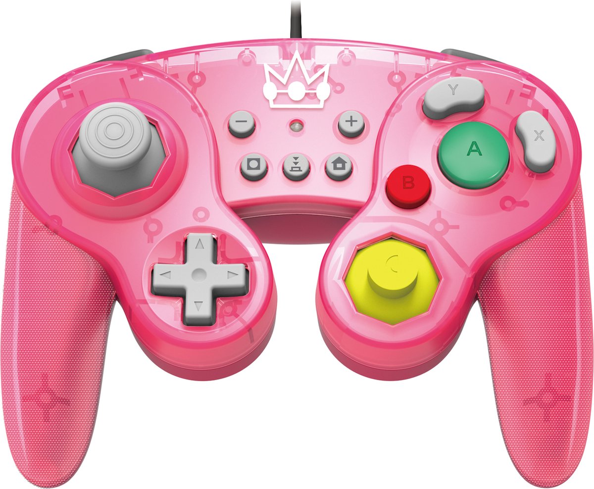 Bol.com Hori Nintendo Switch Controller - Smash Bros Gamepad - Officieel Gelicenseerd - Princess Peach aanbieding