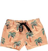 Beach & Bandits - UV Zwemshorts voor kinderen - Palm Breeze - Sunny Cream - maat 80-86cm