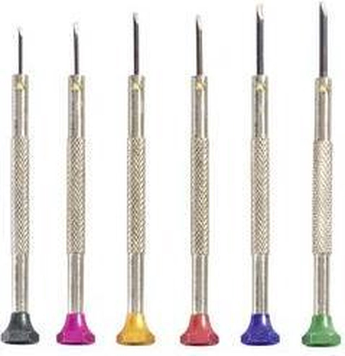 TOOLCRAFT 12-delig Horlogemaker-schroevendraaier set 12-delig Kopbreedte: 0.8 mm, 1 mm, 1.2 mm, 1.4 mm, 1.6 mm, 1.8 mm