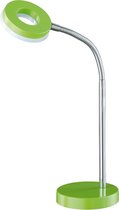 LED Tafellamp - Tafelverlichting - Iona Renny - 4W - Warm Wit 3000K - Rond - Mat Groen - Aluminium