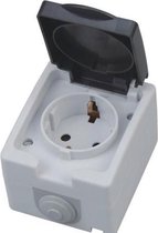 Buitenstopcontact - Opbouw - Enkel - Geaard - Waterdicht IP54