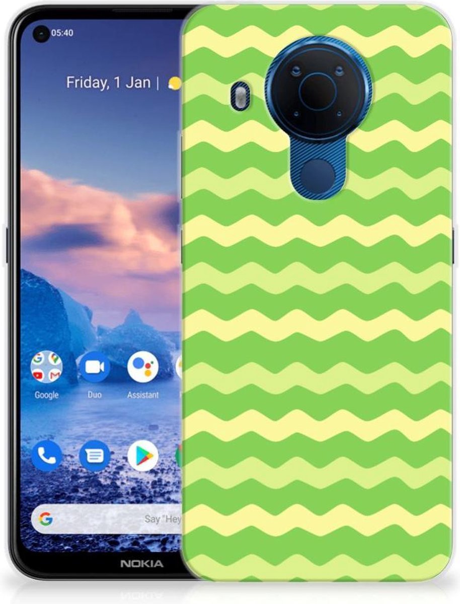 Nokia 5.4 TPU bumper Waves Green