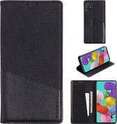 Voor Samsung Galaxy A51 MUXMA MX109 Horizontale Flip lederen tas met houder & kaartsleuf & portemonnee (zwart)