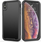 Voor iPhone XS Max Transparent Series Frame TPU + PC Stofdicht Krasbestendig Valbestendig Beschermhoes (grijs)